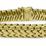 Tiffany 
Co. Vannerie 18k Yellow Gold Woven Link Bracelet 7" with Box