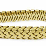 Tiffany 
Co. Vannerie 18k Yellow Gold Woven Link Bracelet 7" with Box