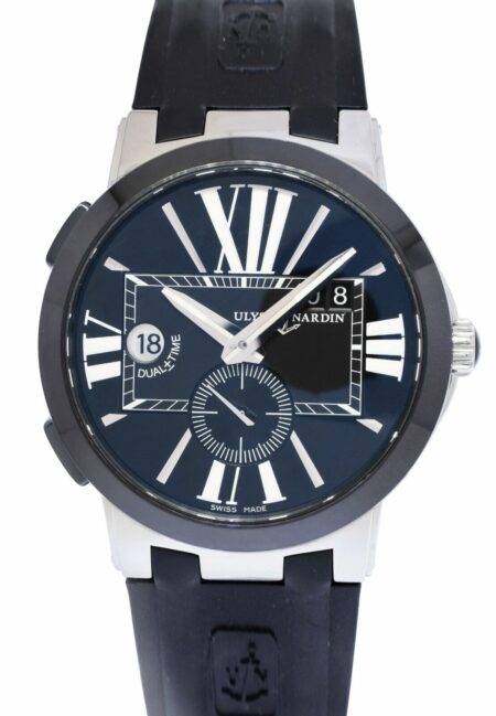 Ulysse Nardin Executive Dual Time Steel 
Ceramic Mens 43mm Watch 243-00