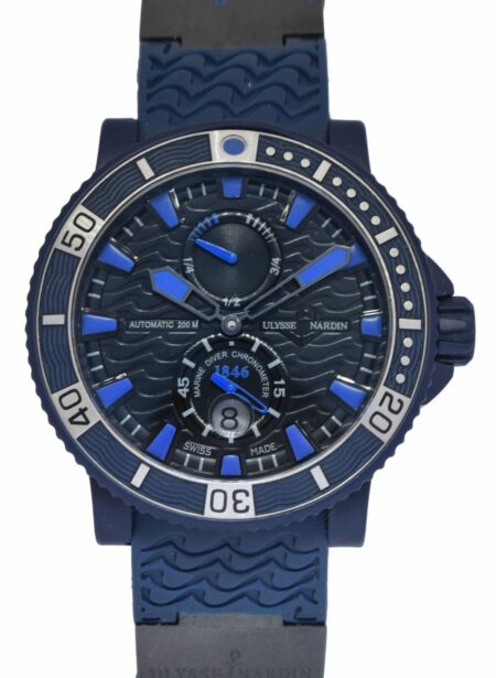 Ulysse Nardin Maxi Marine Diver Blue Sea Steel/Rubber Mens Watch 263-97