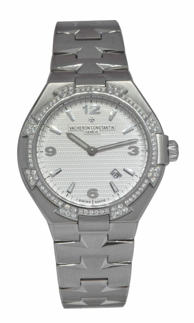 Vacheron Constantin Overseas Steel Diamond Ladies 34mm Watch 25750/D01A-9123