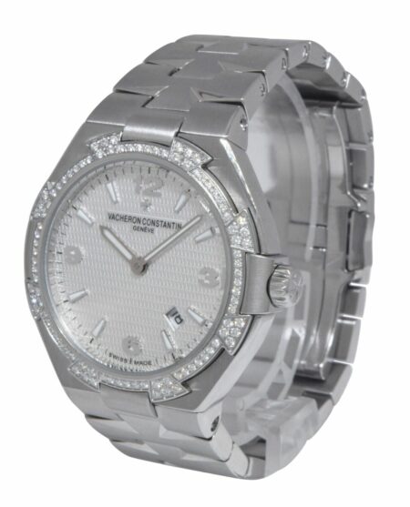 Vacheron Constantin Overseas Steel Diamond Ladies 34mm Watch 25750/D01A-9123