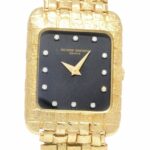 Vacheron Constantin Vintage 18k YG Black Diamond Dial Ladies Manual Watch 15212