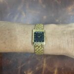 Vacheron Constantin Vintage 18k YG Black Diamond Dial Ladies Manual Watch 15212