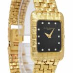 Vacheron Constantin Vintage 18k YG Black Diamond Dial Ladies Manual Watch 15212