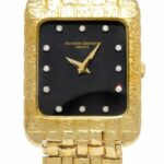 Vacheron Constantin Vintage 18k YG Black Diamond Dial Ladies Manual Watch 15212