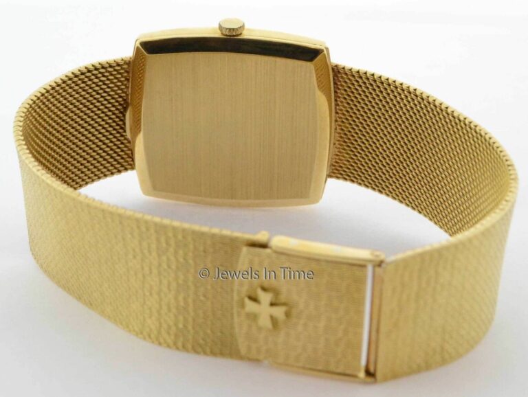 Vacheron Constantin Vintage Mens 18k Gold  Bracelet Watch Mechanical 7395