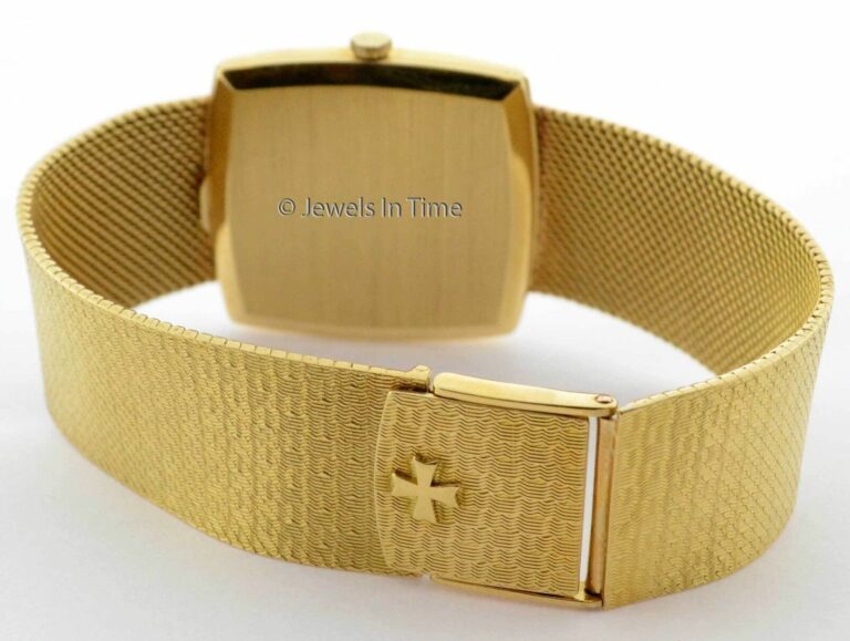 Vacheron Constantin Vintage Mens 18k Gold  Bracelet Watch Mechanical 7395