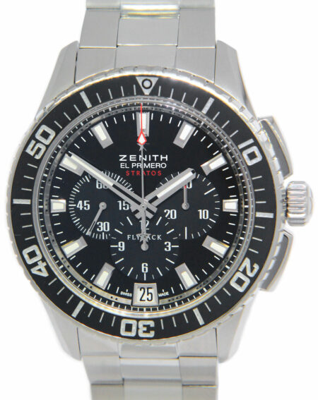 Zenith El Primero Stratos Flyback Chronograph Steel Mens Watch B/P 03.2060.405