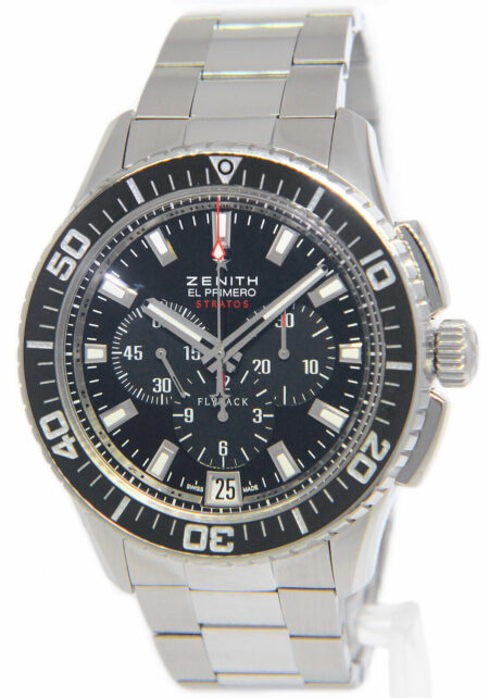 Zenith El Primero Stratos Flyback Chronograph Steel Mens Watch B/P 03.2060.405