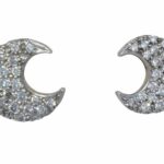 Ladies 14K White Gold Diamond Earrings