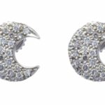 Ladies 14K White Gold Diamond Earrings