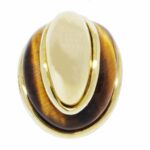 Ladies 14K Yellow Gold Tiger Eye Ring Size 5