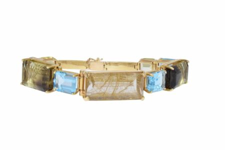 Ladies Quartz Bracelet 14k Yellow Gold 7.25"