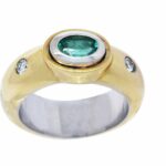 Ladies Ring 18k Two Tone Gold 
Diamond