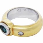 Ladies Ring 18k Two Tone Gold 
Diamond