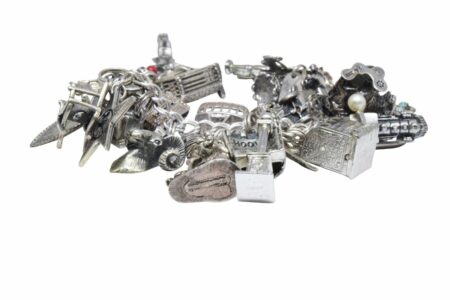 Ladies Silver Charm Bracelet 23 Different Charms