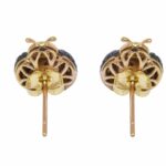 Ladybug Earrings Diamond 
18k Yellow Gold