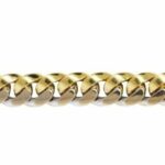 Mayors 8mm Solid Cuban Link Bracelet in 18k Yellow 
White Gold 8"