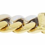 Mayors 8mm Solid Cuban Link Bracelet in 18k Yellow 
White Gold 8"