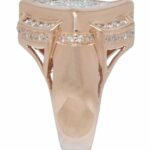 Mens 14k Rose Gold Ring Princes Cut Invisible Set 3.59 CT. Diamond Size 11 US