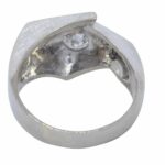 Mens Abstract Ring 14k White Gold 
Diamond 9.75