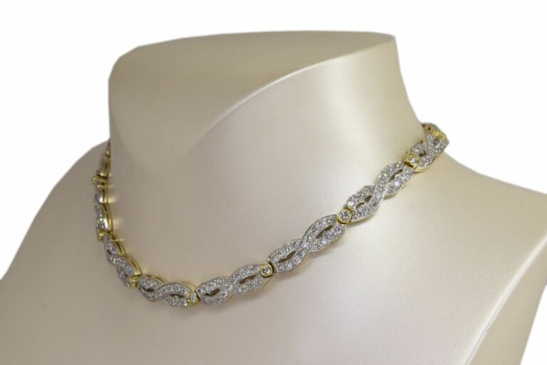 Namdar Infinity 15.00 ct Diamond 18k Yellow Gold Choker Necklace 14"