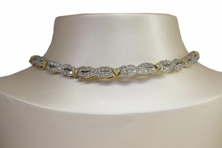 Namdar Infinity 15.00 ct Diamond 18k Yellow Gold Choker Necklace 14"