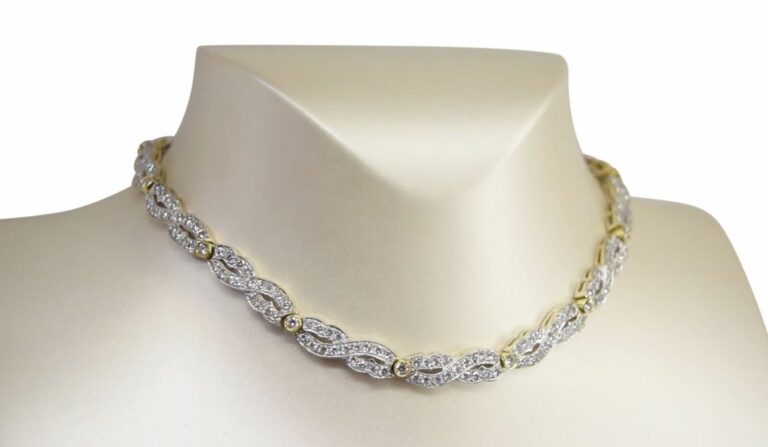 Namdar Infinity 15.00 ct Diamond 18k Yellow Gold Choker Necklace 14"