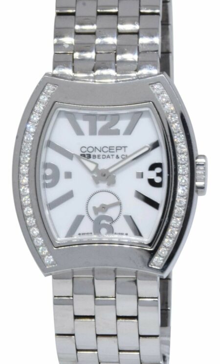 NOS Bedat 
Co. Concept B3 Steel 
Diamond White Ladies Quartz Watch B/P CB03