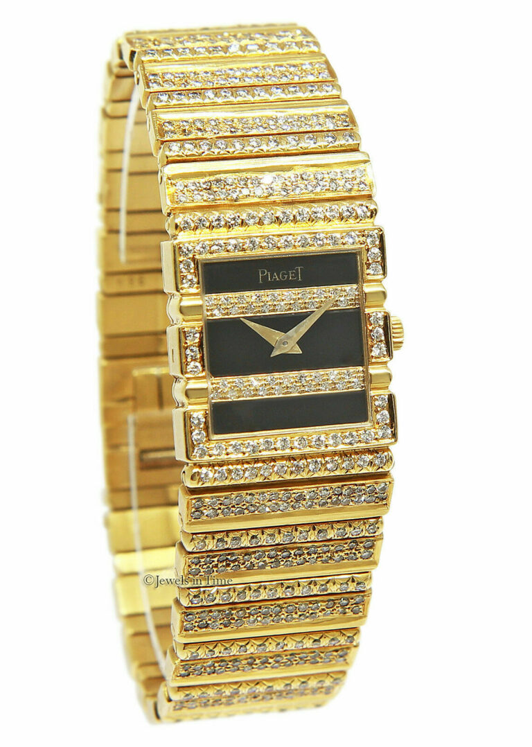 Piaget Ladies Polo 18k Yellow Gold Diamond Quartz Watch 8131 C 701