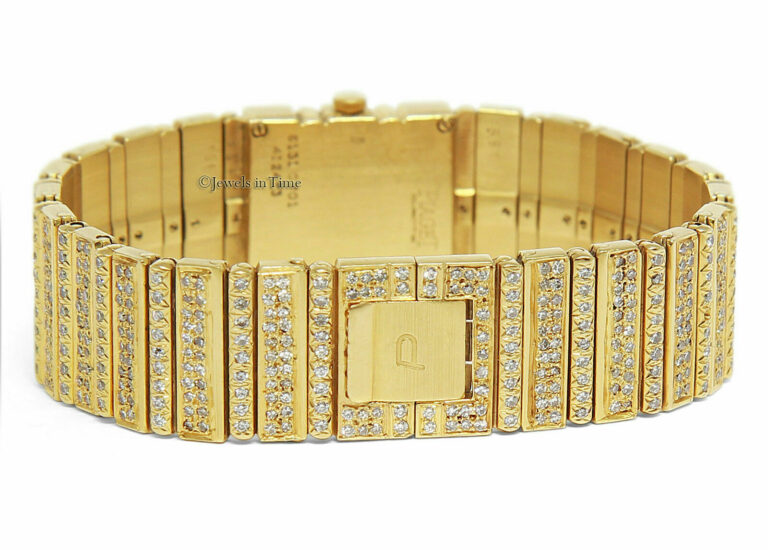 Piaget Ladies Polo 18k Yellow Gold Diamond Quartz Watch 8131 C 701