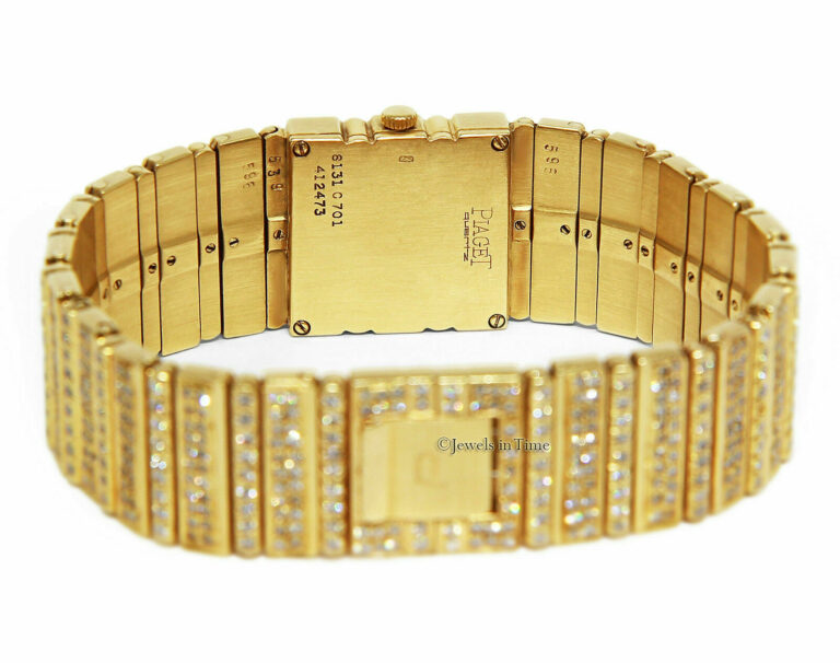 Piaget Ladies Polo 18k Yellow Gold Diamond Quartz Watch 8131 C 701