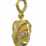 Raafiy 1.00 Ct Diamond 
14k Yellow Gold Puffed Ribbon Heart Pendant