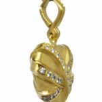 Raafiy 1.00 Ct Diamond 
14k Yellow Gold Puffed Ribbon Heart Pendant