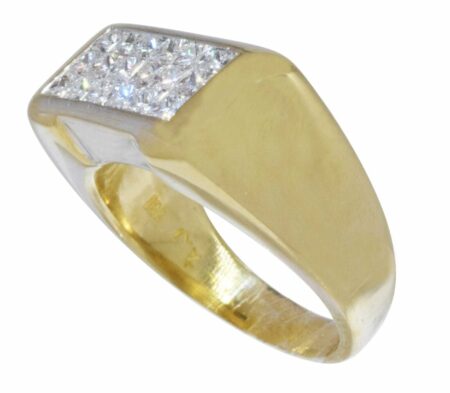 Ring Mens 18k Yellow Gold 
1.00 Carat Diamond 5.5