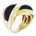 Ring Raima Contemporary Ladies 18k Gold 
Onyx 7.5