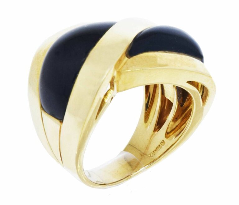 Ring Raima Contemporary Ladies 18k Gold 
Onyx 7.5