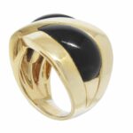 Ring Raima Contemporary Ladies 18k Gold 
Onyx 7.5