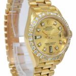 Rolex Datejust 18k Yellow Gold Champagne Diamond Ladies Watch L 69178