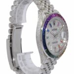 Rolex Datejust 41 Steel Rainbow Diamond Iced Out Jubilee Watch +Card '22 126300