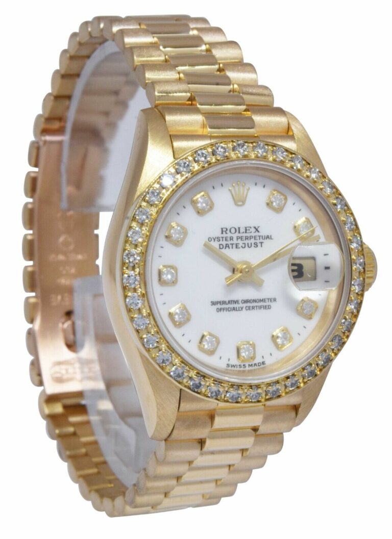 Rolex Datejust President 18k Yellow Gold Diamond Dial/Bezel 26mm Watch T 69178