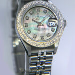 Rolex Datejust Steel Black MOP Diamond Dial/Bezel Ladies 26mm Watch 79160