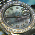 Rolex Datejust Steel Black MOP Diamond Dial/Bezel Ladies 26mm Watch 79160