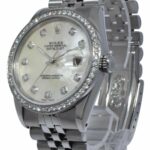 Rolex Datejust Steel MOP Diamond Dial/Bezel Jubilee Bracelet 36mm Watch L 16234