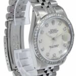 Rolex Datejust Steel MOP Diamond Dial/Bezel Jubilee Bracelet 36mm Watch L 16234