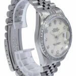 Rolex Datejust Steel MOP Diamond Dial/Bezel Jubilee Bracelet 36mm Watch L 16234