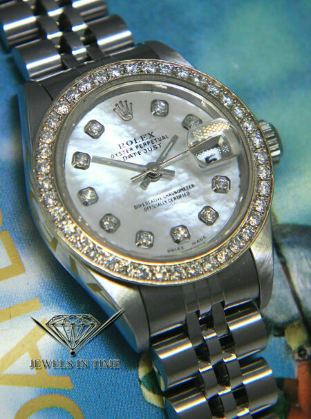 Rolex Datejust Steel MOP Diamond Dial/Bezel Ladies 26mm Watch T 69240