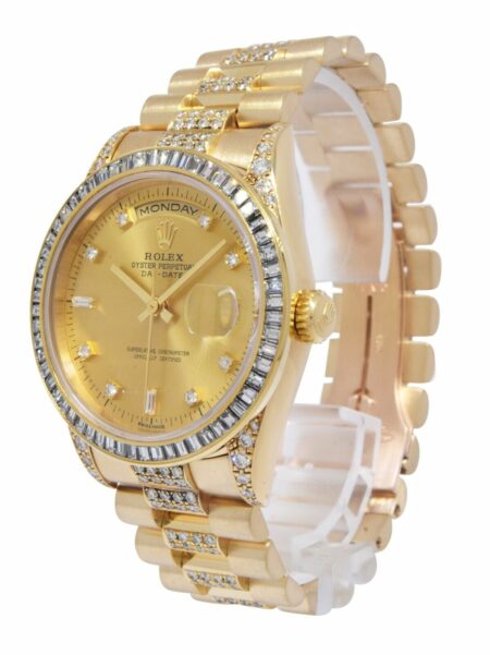 Rolex Day-Date President 18k Yellow Gold Diamond Dial/Bezel/Bracelet Watch 18238