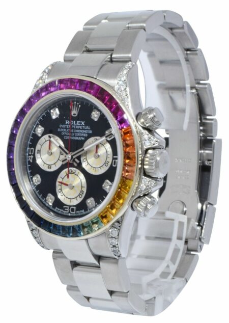 Rolex Daytona Chronograph Steel Rainbow Diamond 40mm Watch P 116520